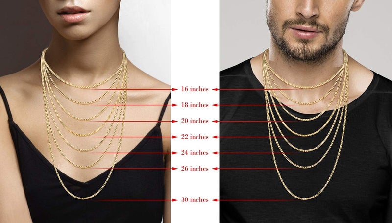 Miabella Solid 925 Sterling Silver, 18Kt Gold Plated Italian 2.5mm Franco Square Box Link Chain Necklace for Men, Made in Italy (YG, Length 24 Inches) - Image 2